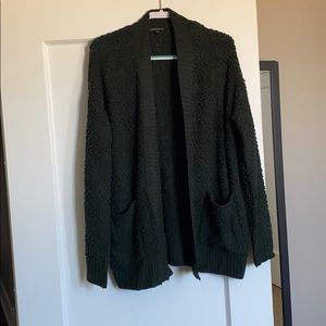 Dark green cozy cardigan